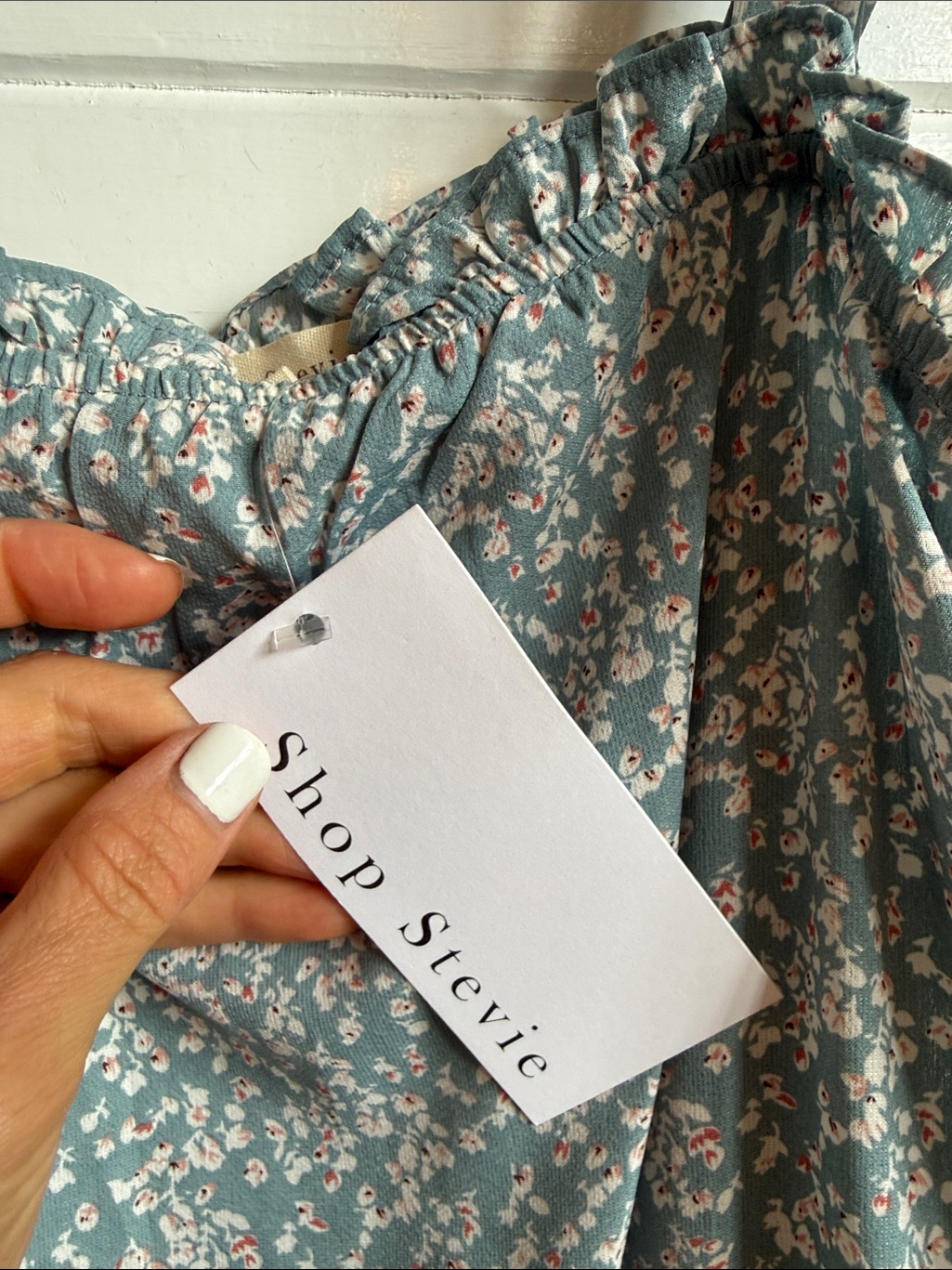 Sleeveless Tie-Shoulder Floral Maxi Dress In Sage Green Shop Stevie — image 5 of 8